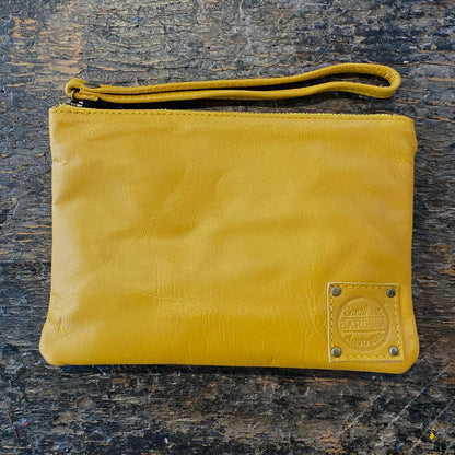Leather Phone Clutch With Wrist Strap
