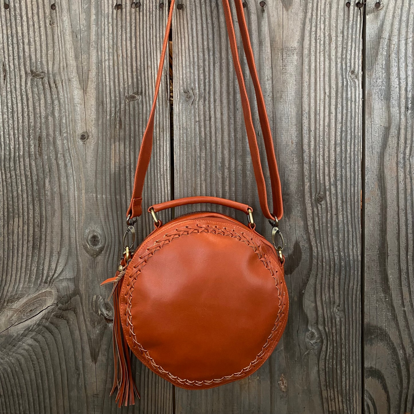 Leather Round Bag