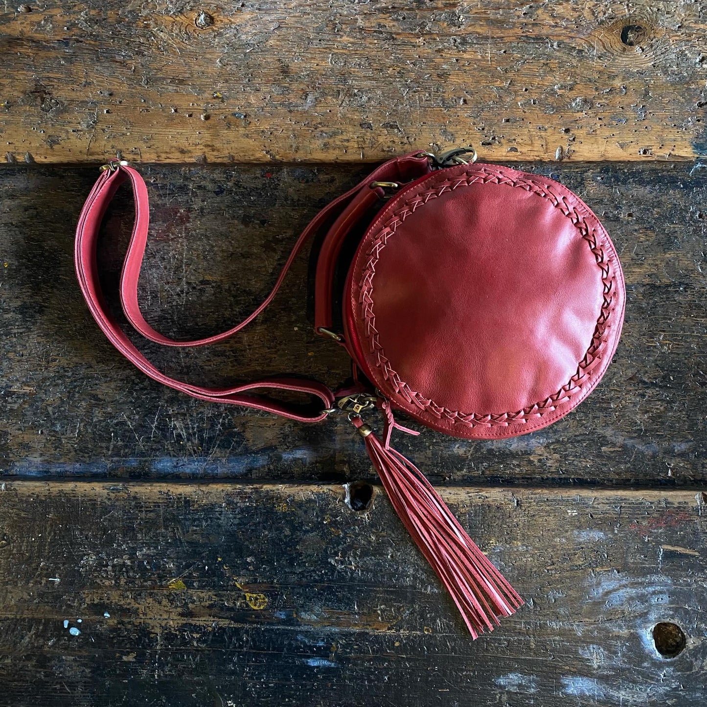 Leather Round Bag