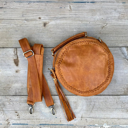 Leather Round Bag