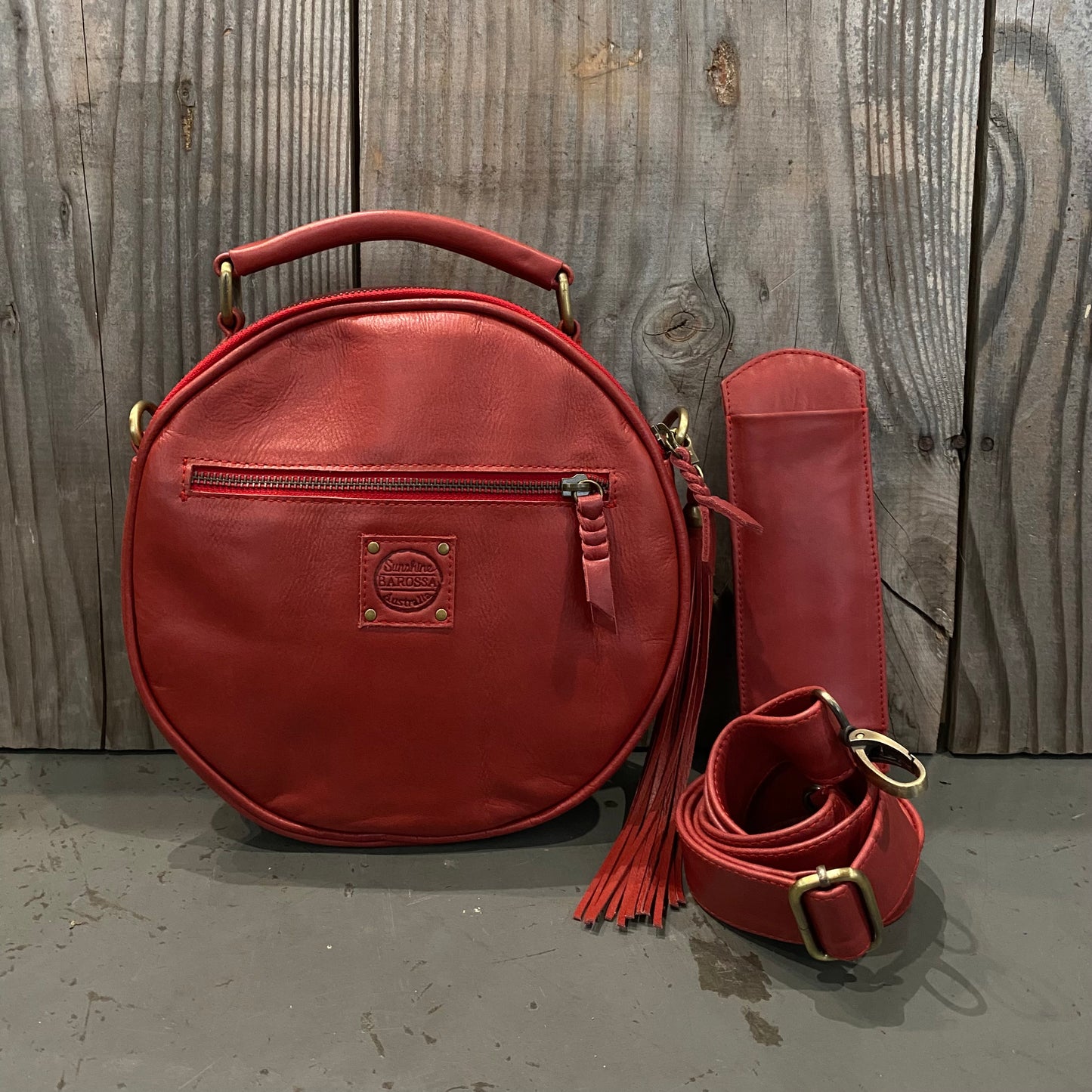 Leather Round Bag