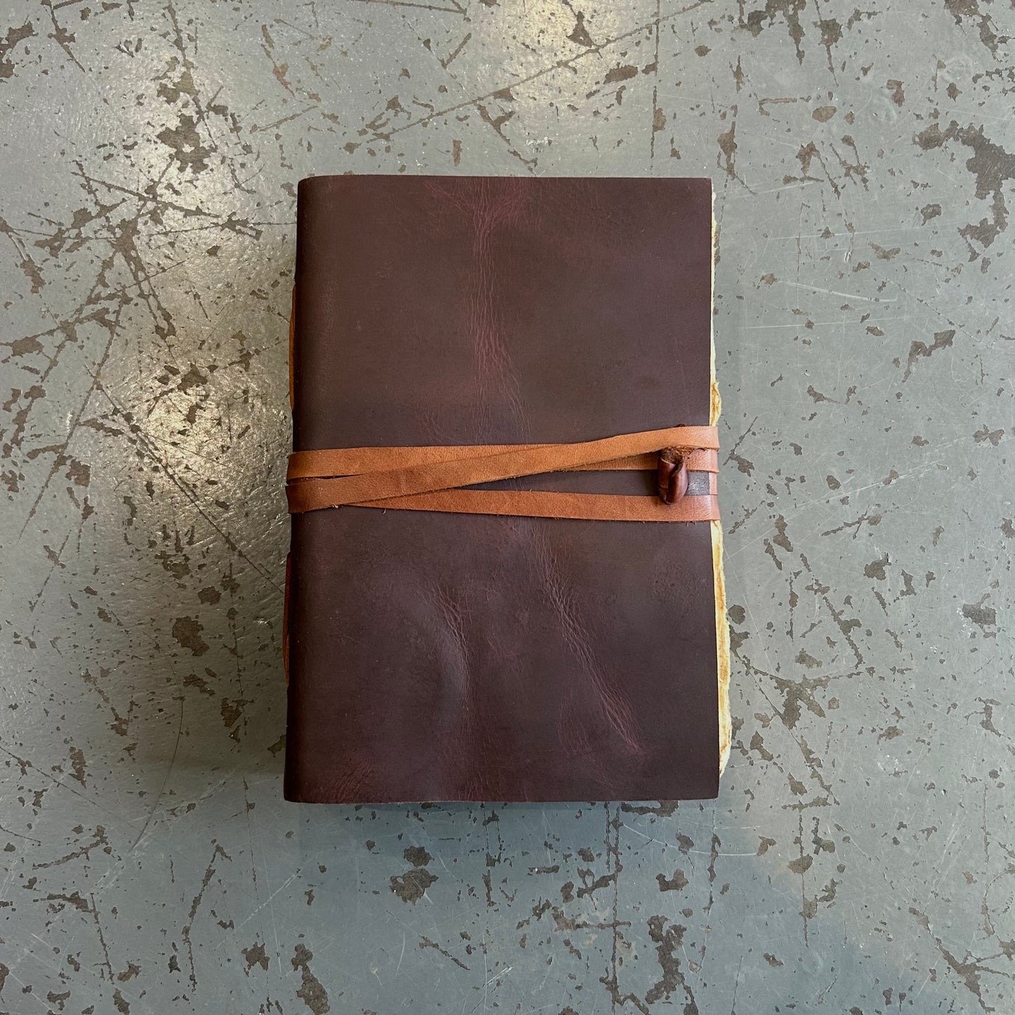 A5 Handmade Paper Bound Leather Journal
