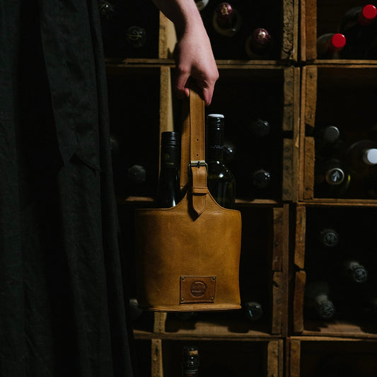 Twin Bottle Leather Wine Carrier
