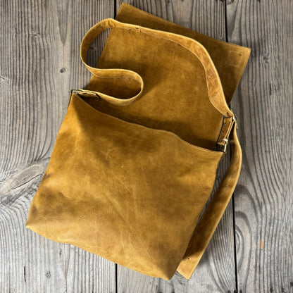 The Big Soft Vintage Leather Slouch