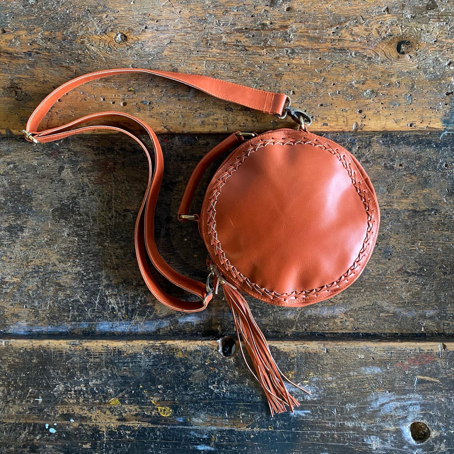 Leather Round Bag