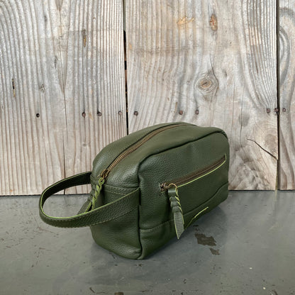 A Bit Bigger Leather Toiletry Bag / Wash Bag