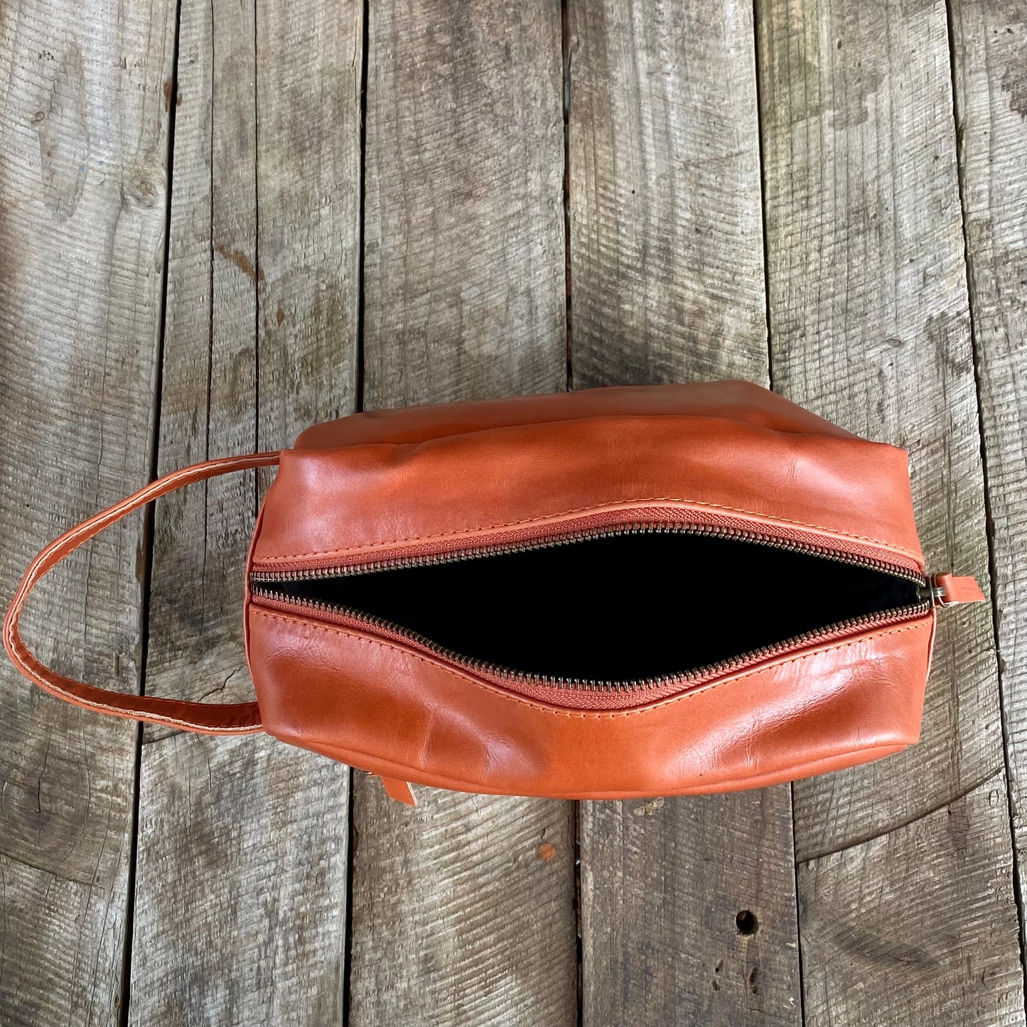 A Bit Bigger Leather Toiletry Bag / Wash Bag