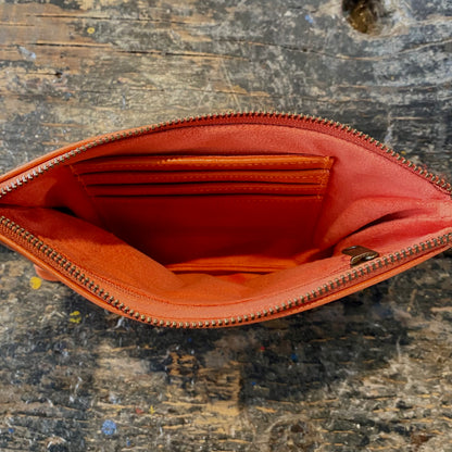 Leather Phone Clutch With Wrist Strap