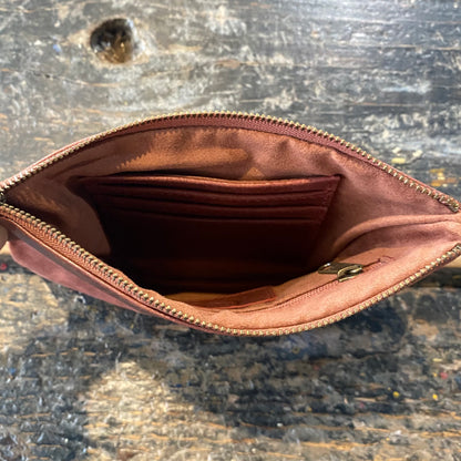 Leather Phone Clutch With Wrist Strap