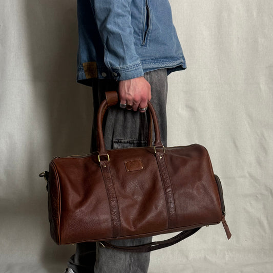 Vintage Leather Duffle/Sports Bag