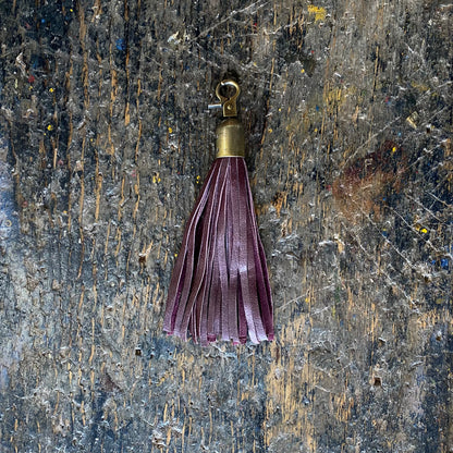 Leather Tassel Clip | Keyring