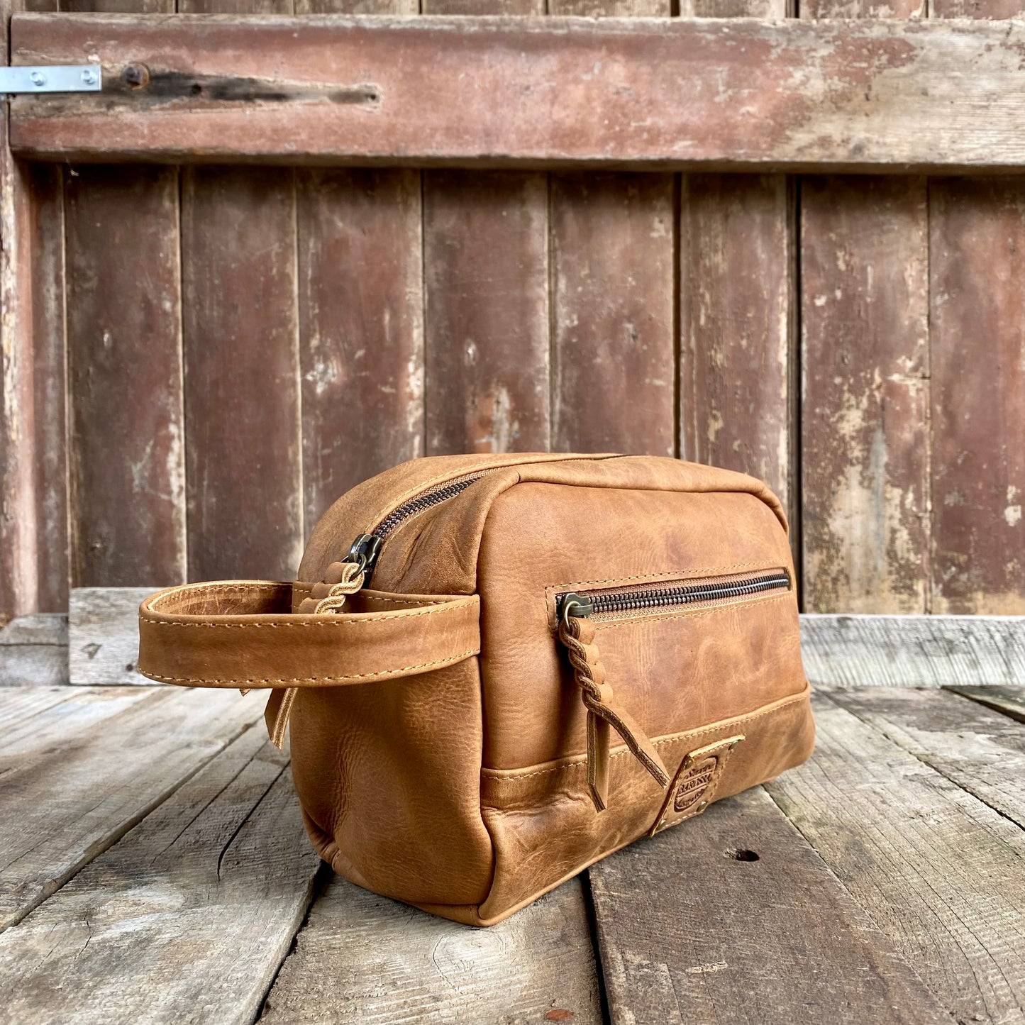 A Bit Bigger Leather Toiletry Bag / Wash Bag