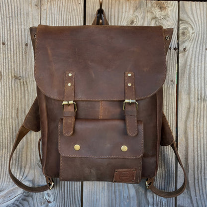 Traditional Leather Backpack