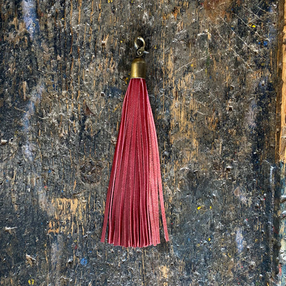 Leather Tassel Clip | Keyring