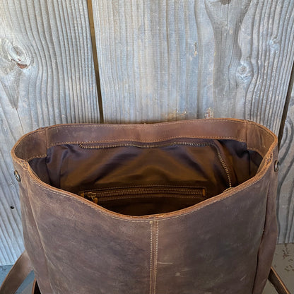 Traditional Leather Backpack