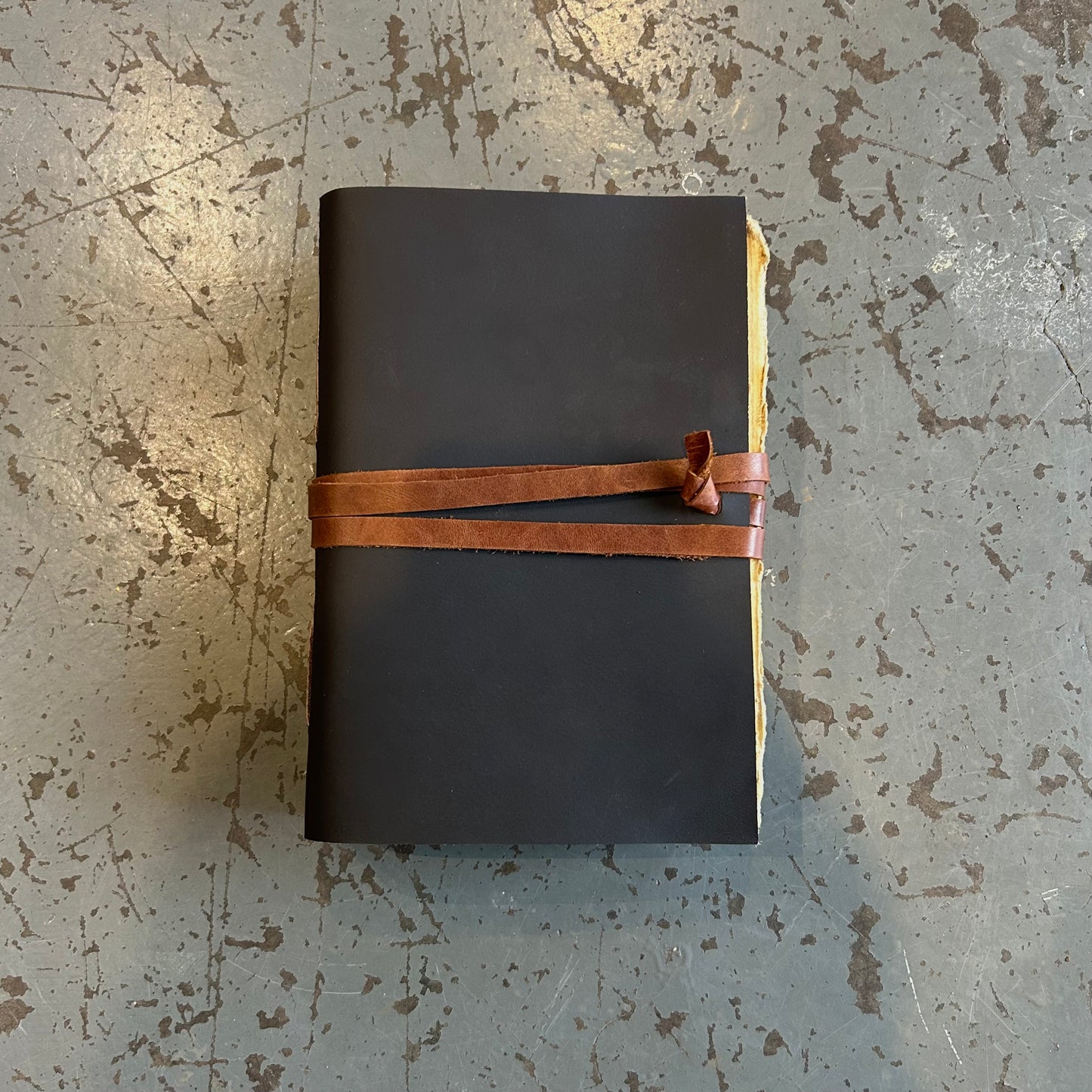 A5 Handmade Paper Bound Leather Journal