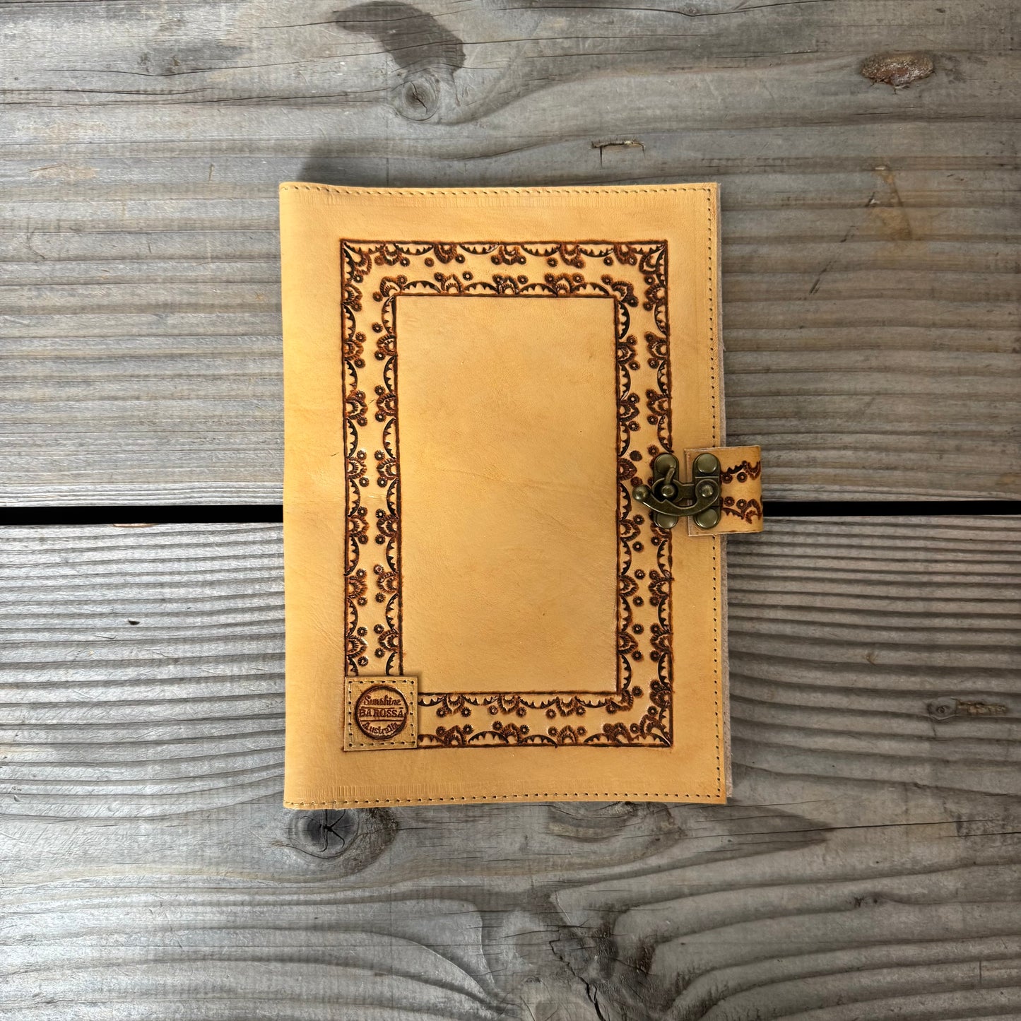 Carved Leather Journal Cover - A5