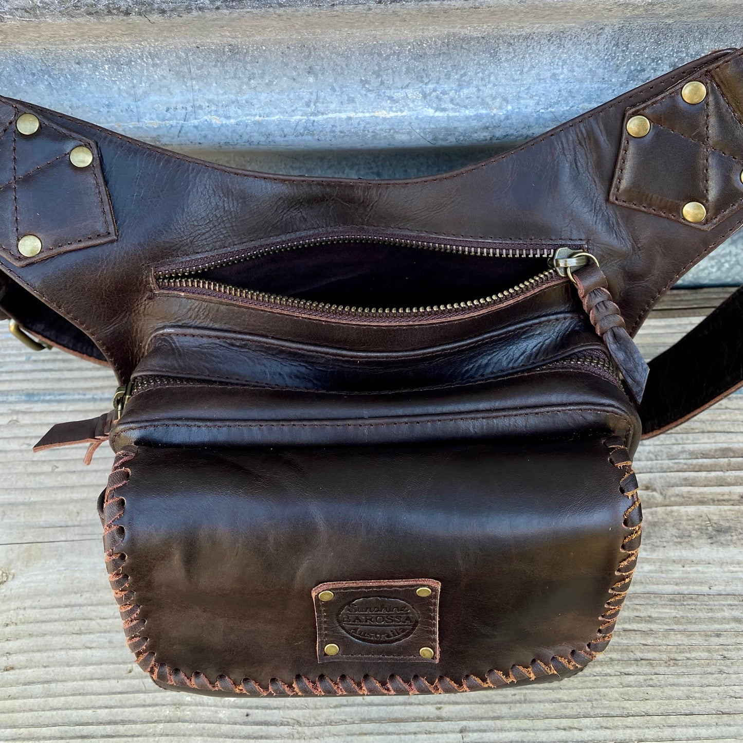 Leather Travel/Festival Waist or Across Body Bag