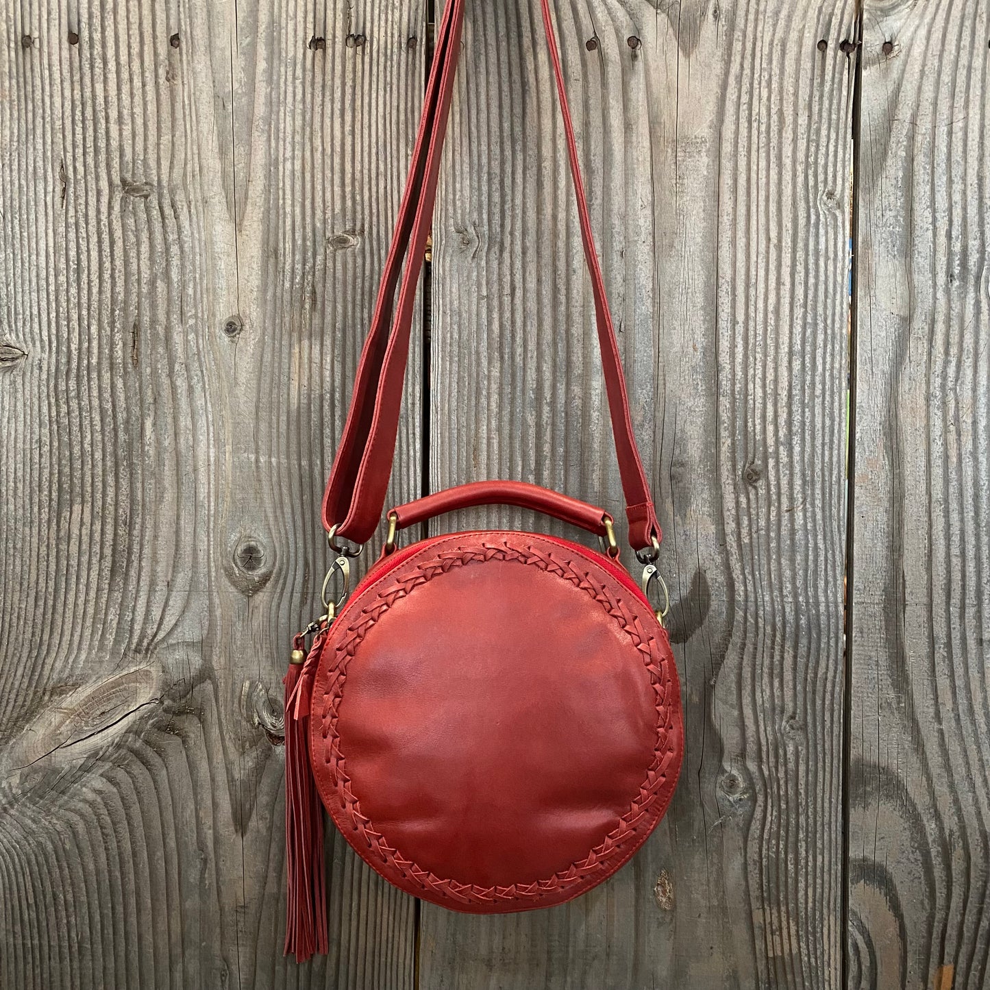 Leather Round Bag