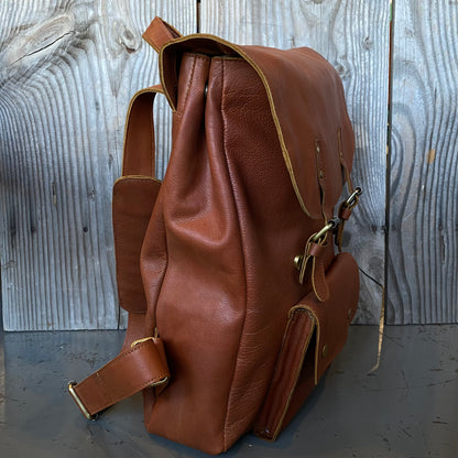Traditional Leather Backpack
