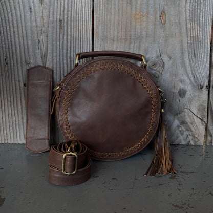 Leather Round Bag