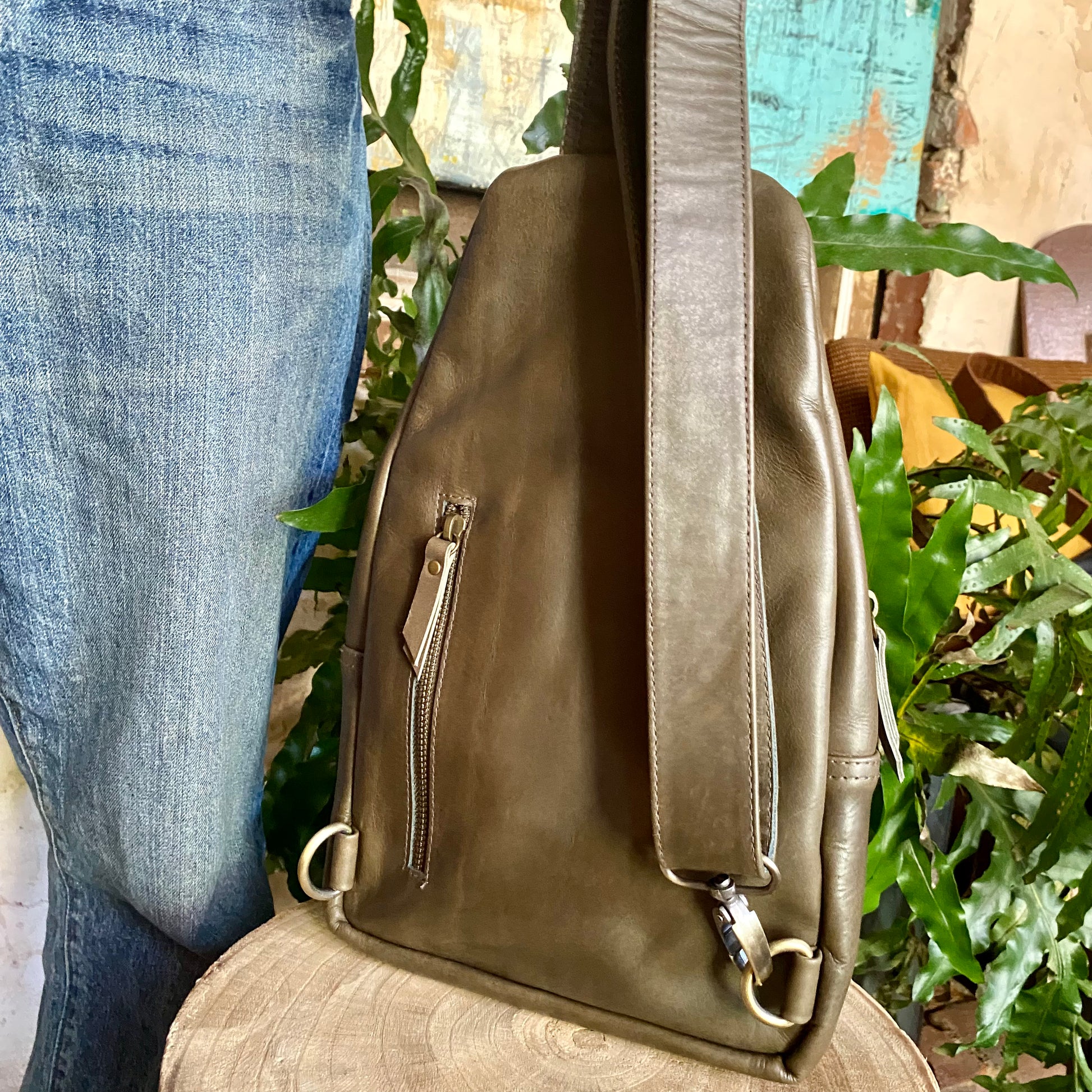 Leather Sling Bag Sunshine Barossa Australia