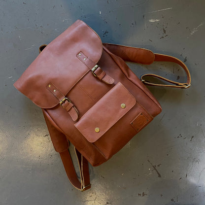 Traditional Leather Backpack