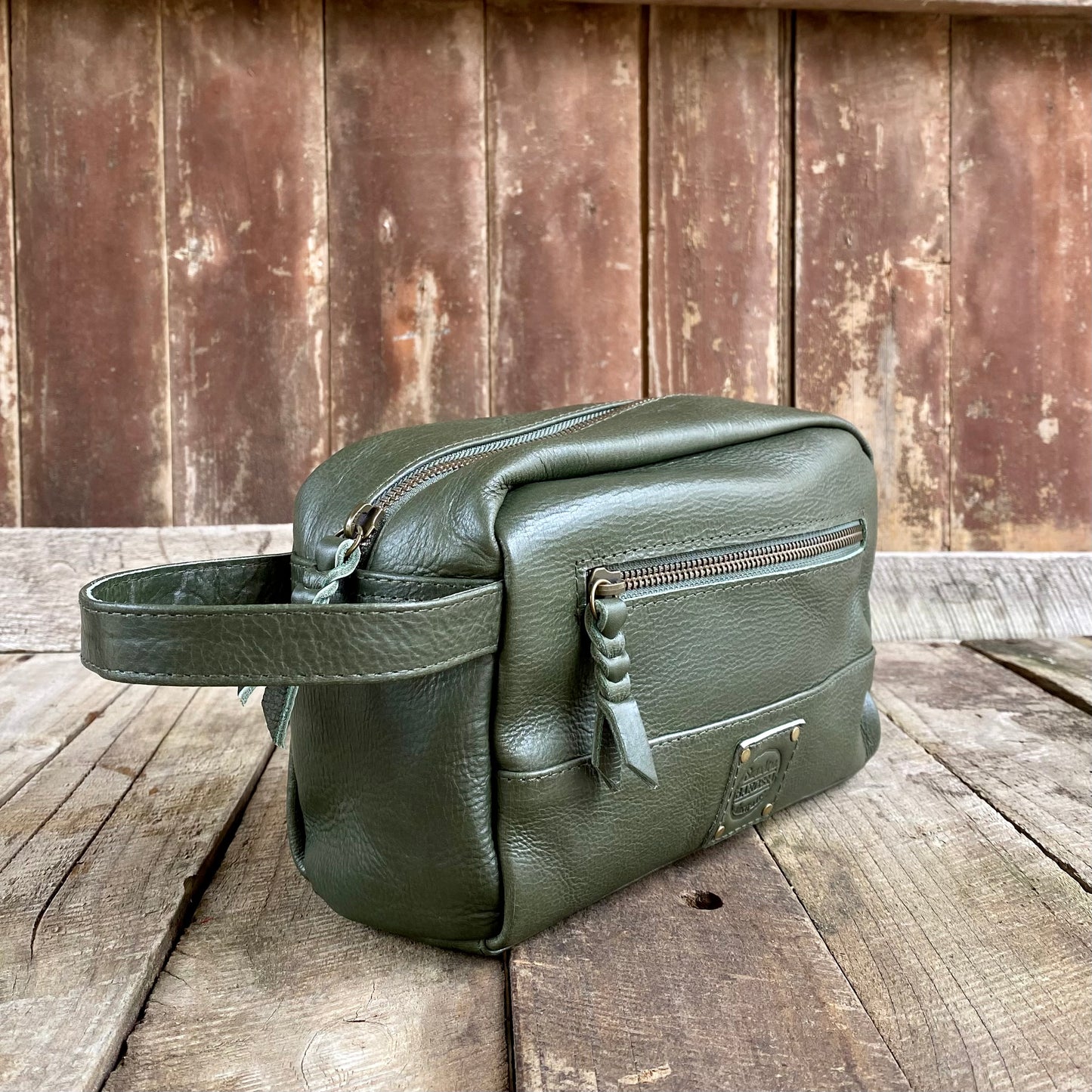 A Bit Bigger Leather Toiletry Bag / Wash Bag