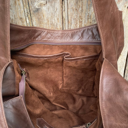 Large Leather Slouch / Overnighter