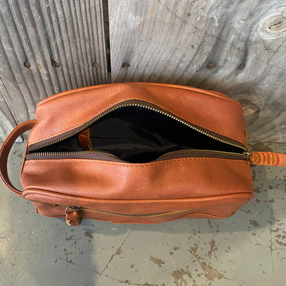A Bit Bigger Leather Toiletry Bag / Wash Bag