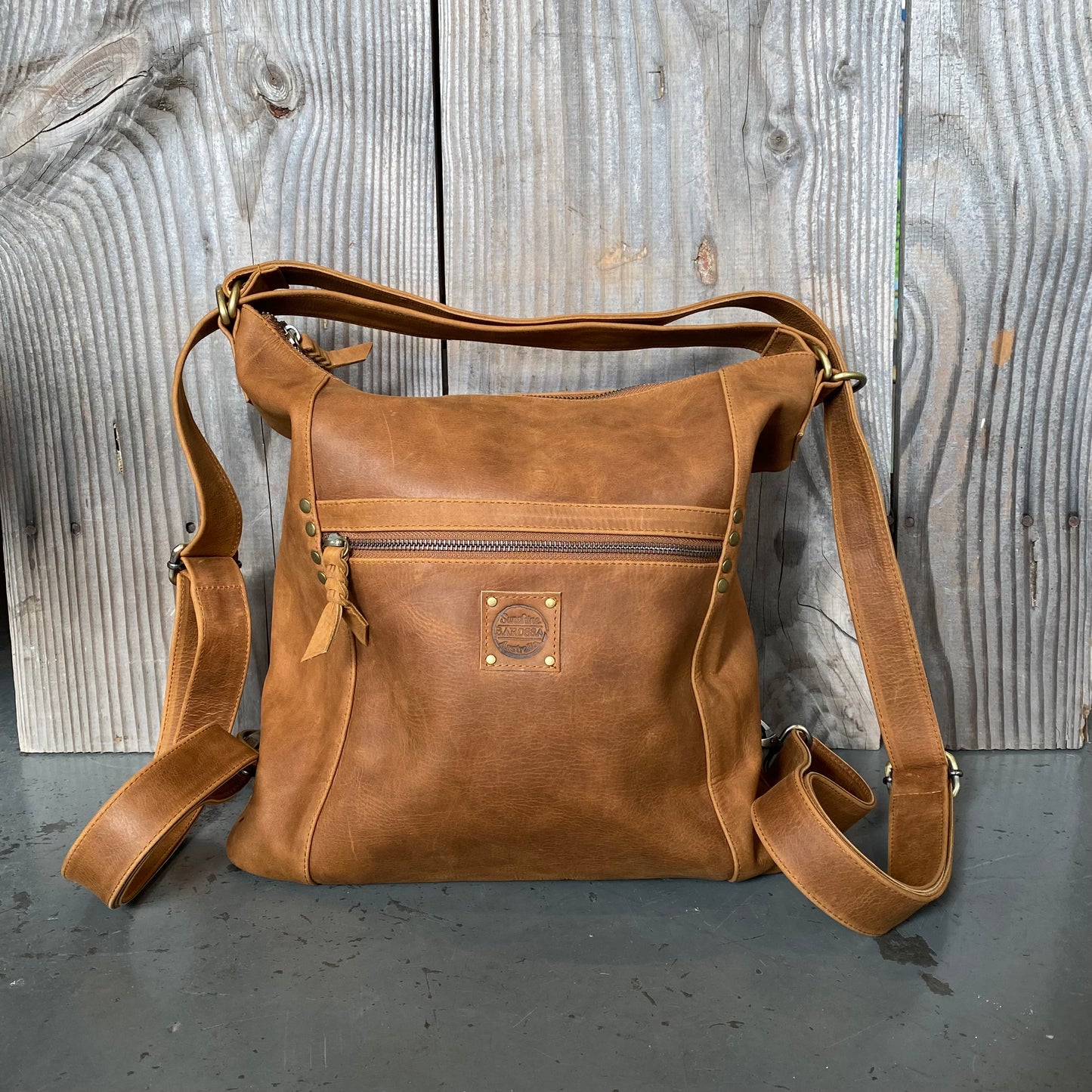 Convertible Leather Bag to Backpack