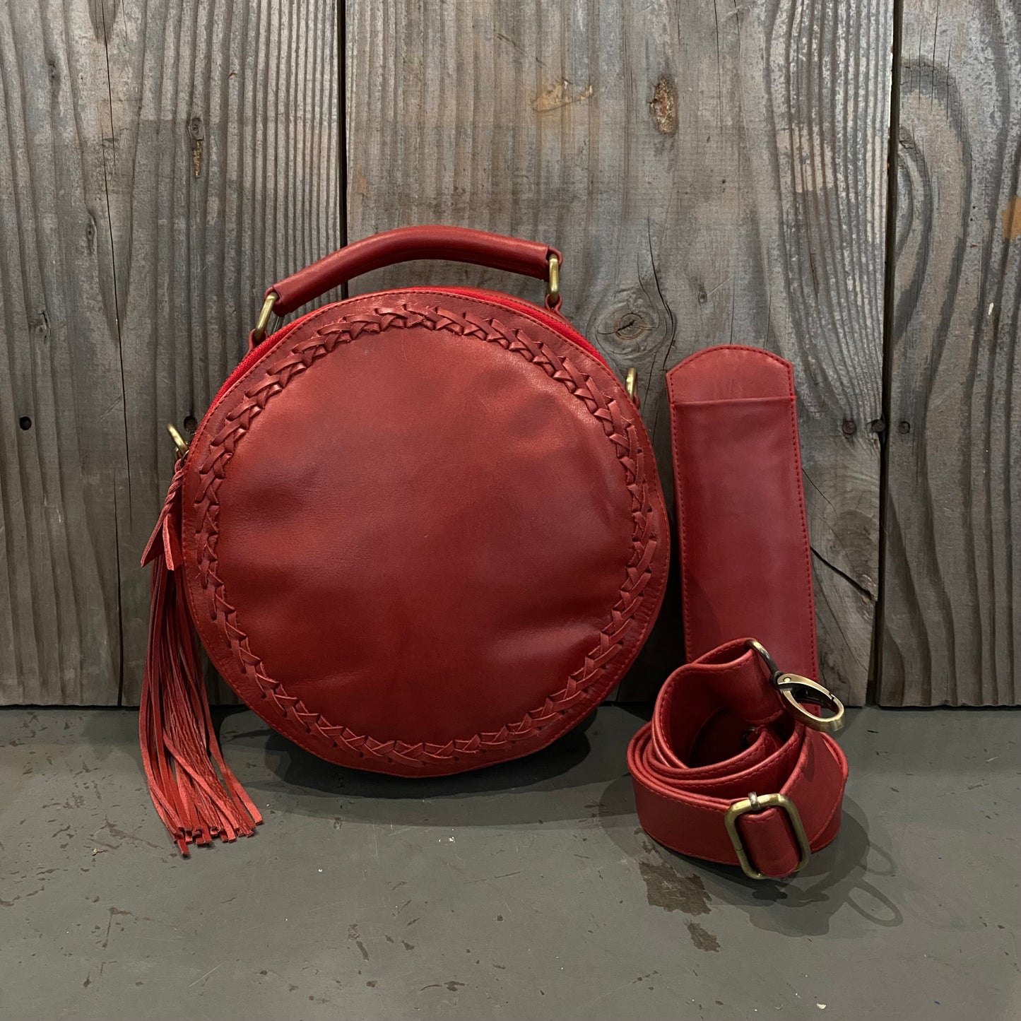 Leather Round Bag