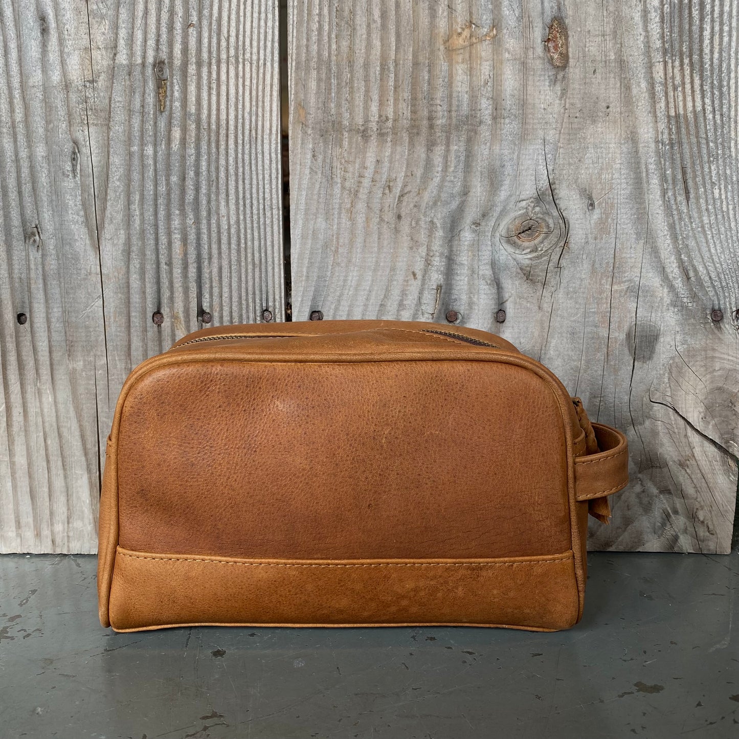 A Bit Bigger Leather Toiletry Bag / Wash Bag