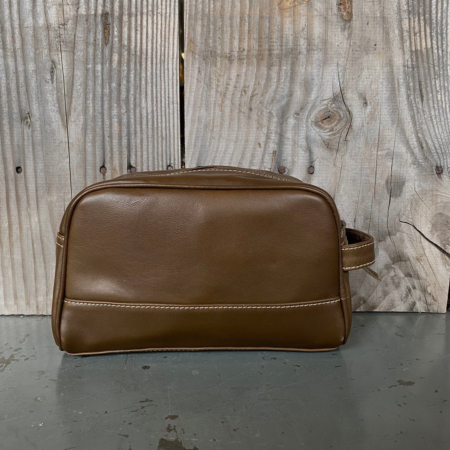 A Bit Bigger Leather Toiletry Bag / Wash Bag