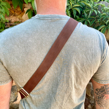 Canvas & Leather Sling Bag