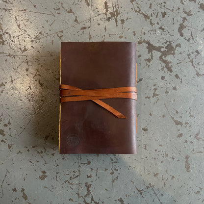 A5 Handmade Paper Bound Leather Journal