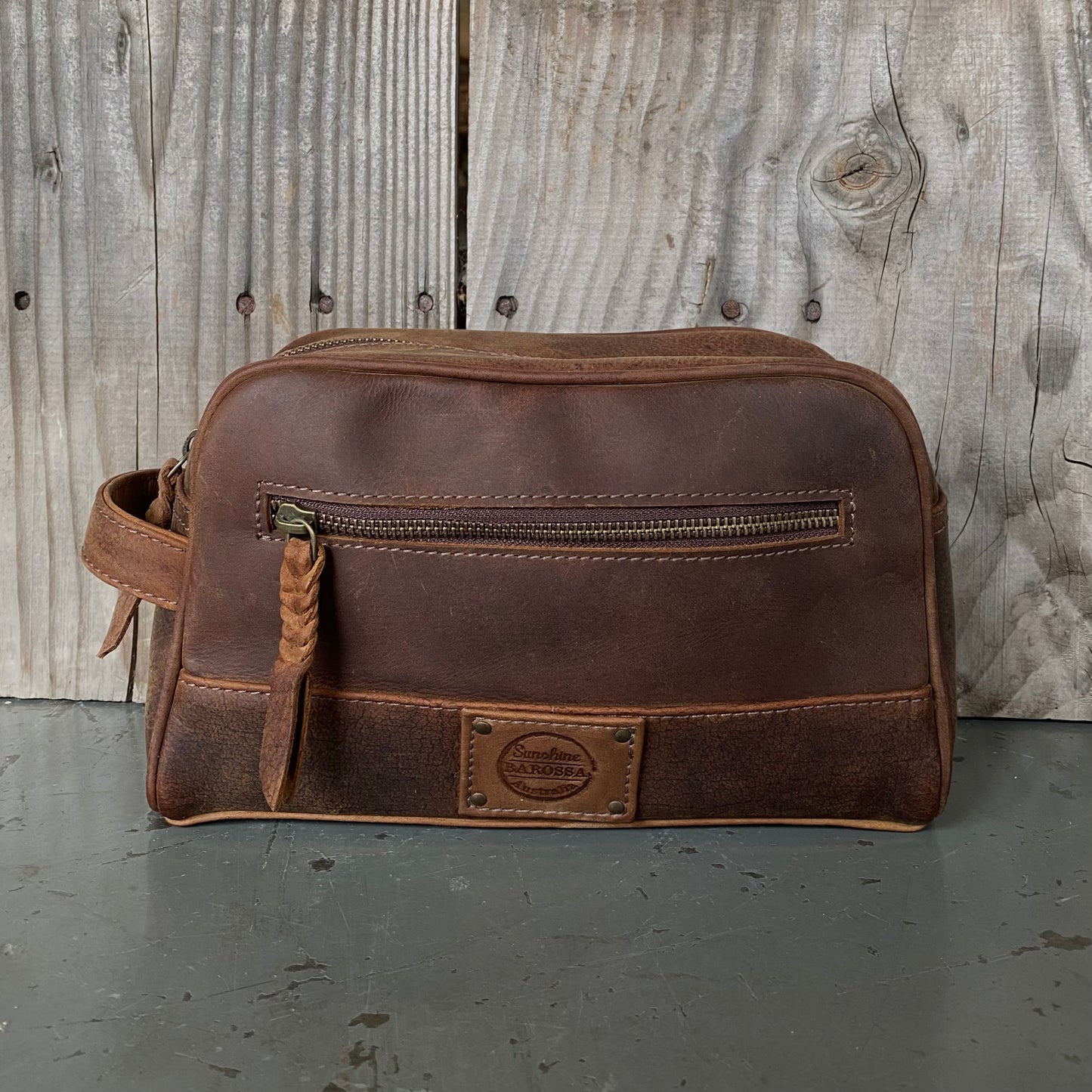 A Bit Bigger Leather Toiletry Bag / Wash Bag