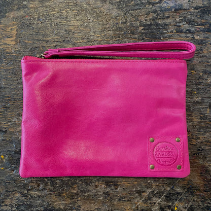 Leather Phone Clutch With Wrist Strap