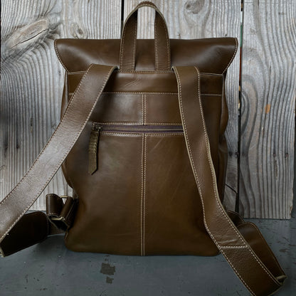 Traditional Leather Backpack