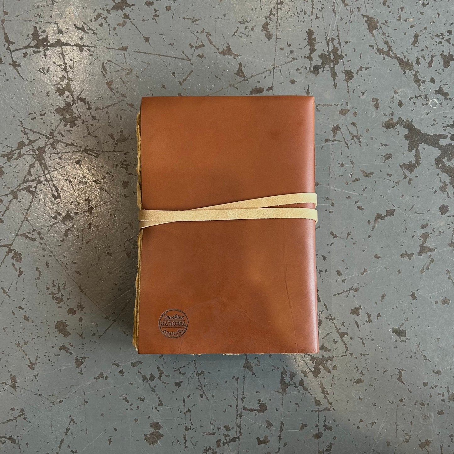 A5 Handmade Paper Bound Leather Journal