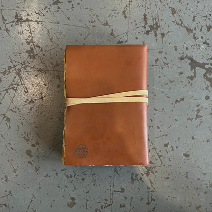 A5 Handmade Paper Bound Leather Journal
