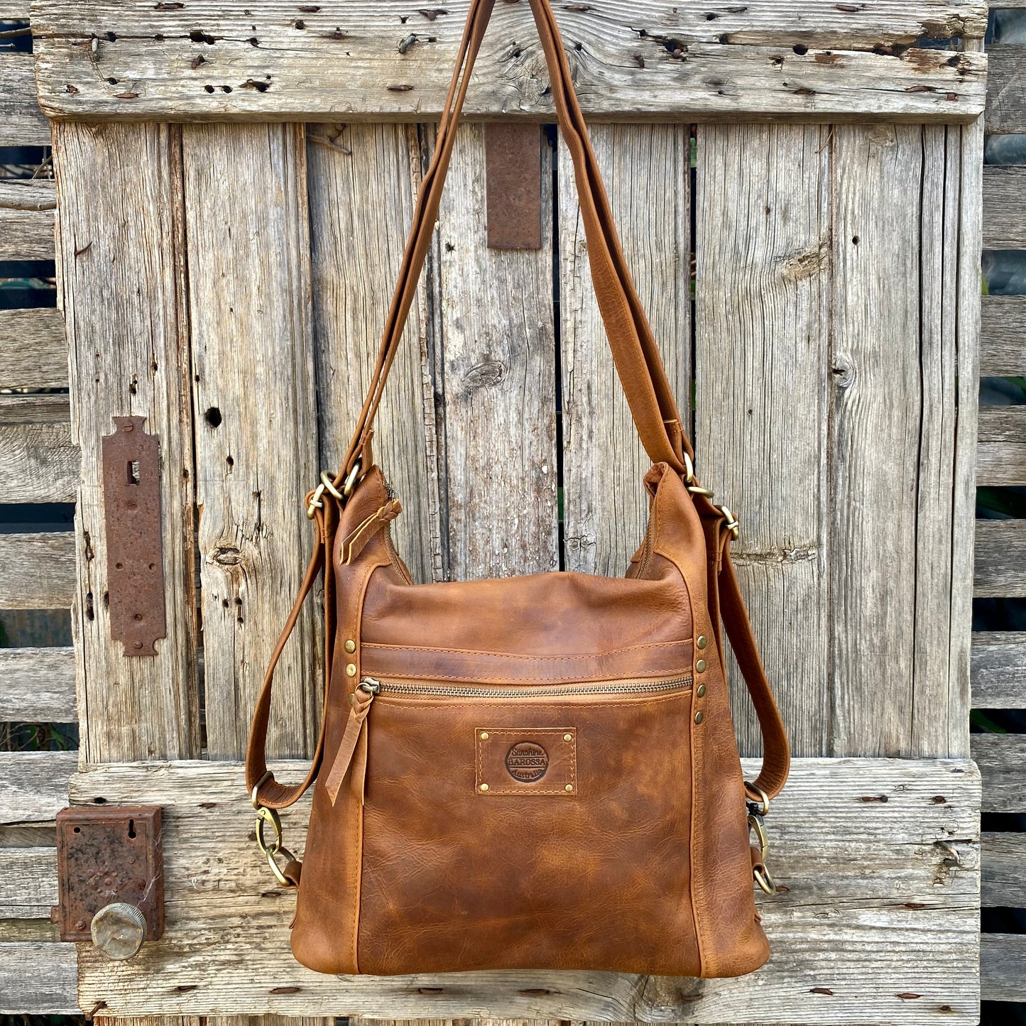 Convertible Leather Bag to Backpack