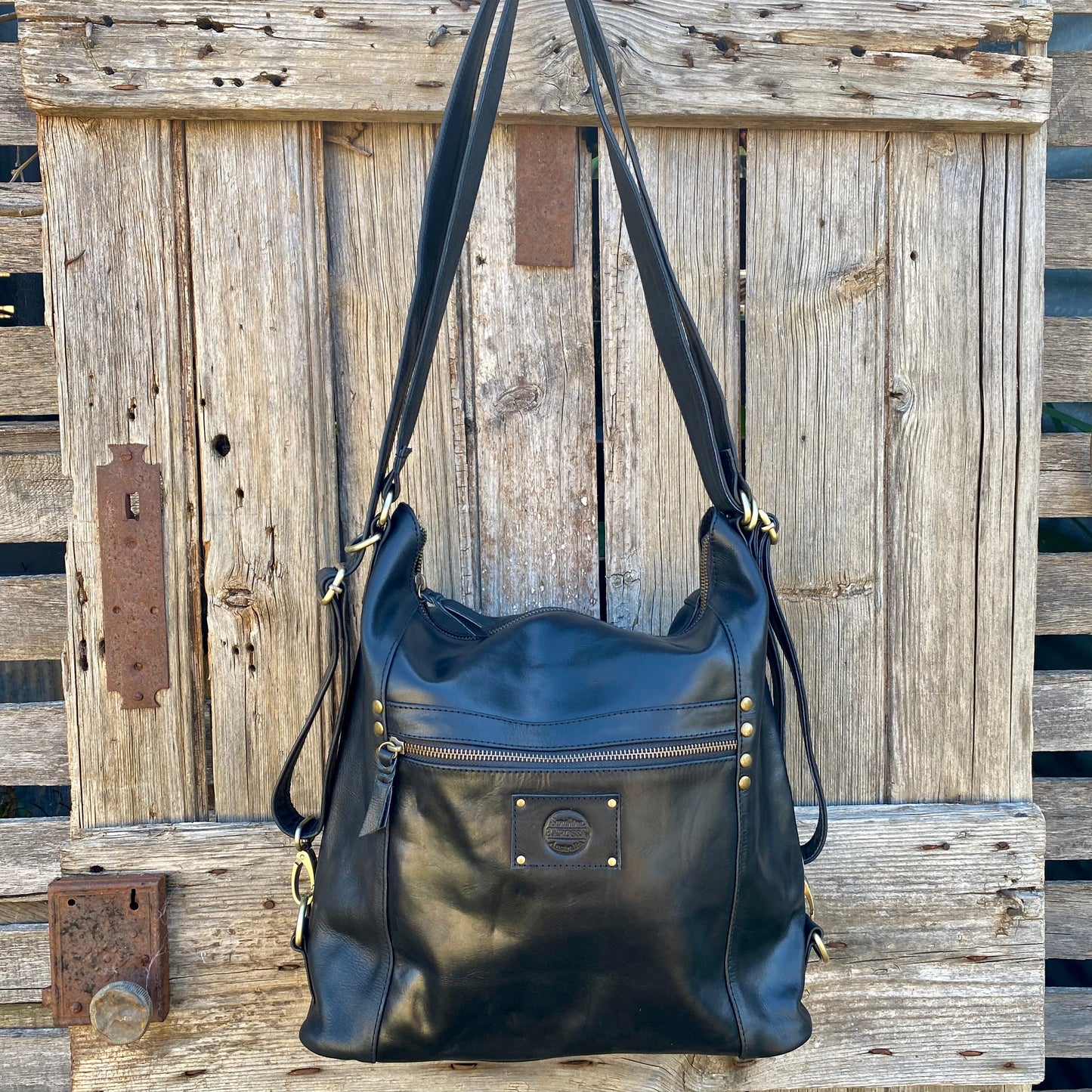 Convertible Leather Bag to Backpack