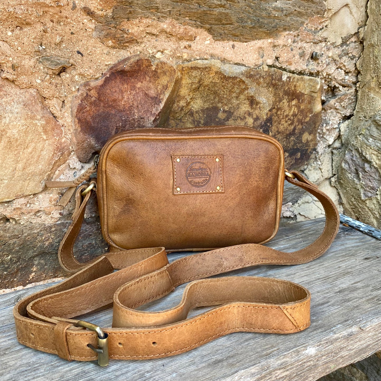 Leather Pouch with Strap