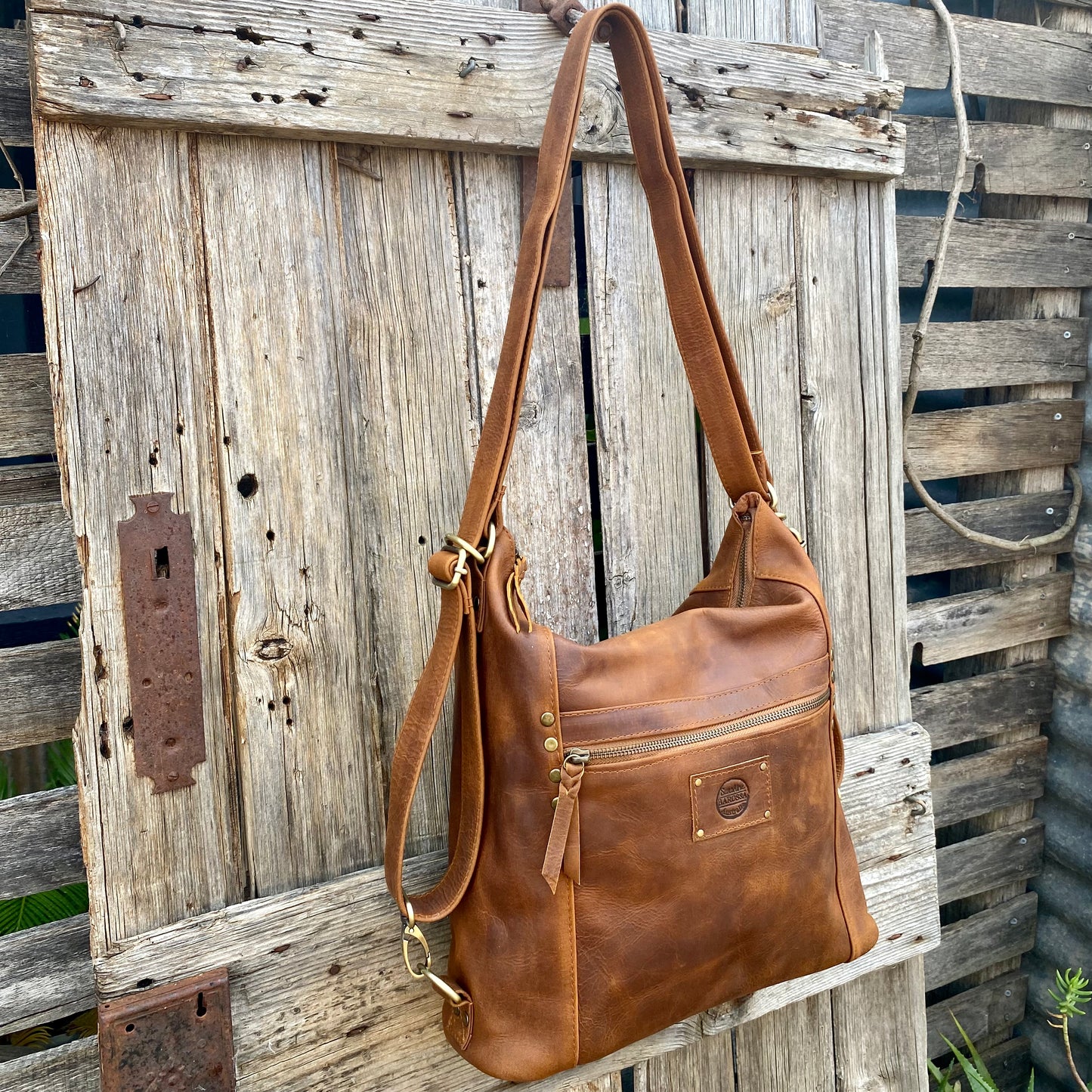 Convertible Leather Bag to Backpack