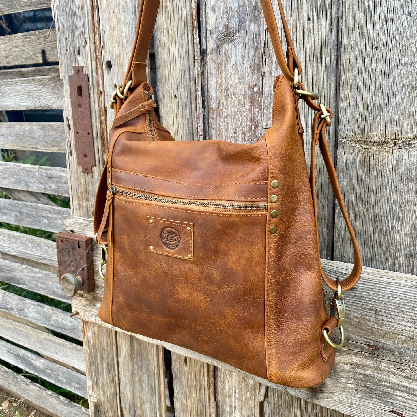 Convertible Leather Bag to Backpack