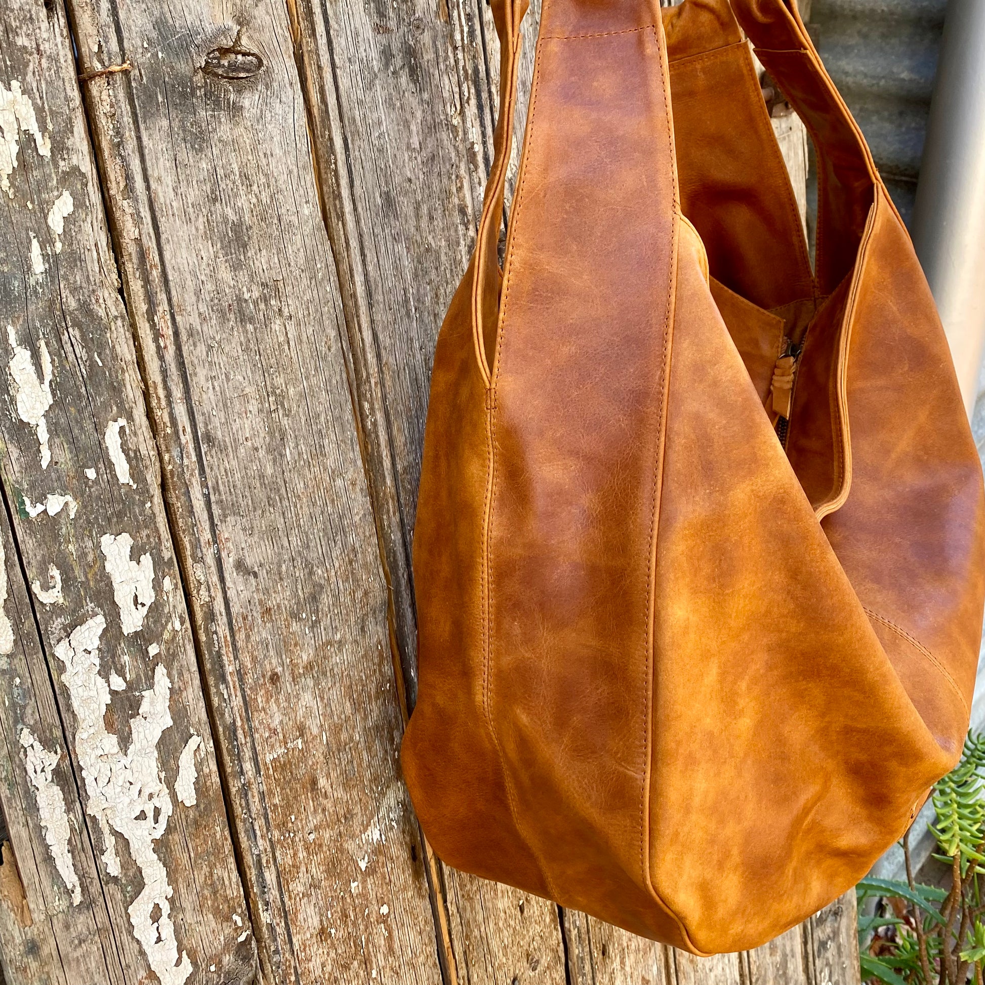 Large Leather Slouch Overnighter