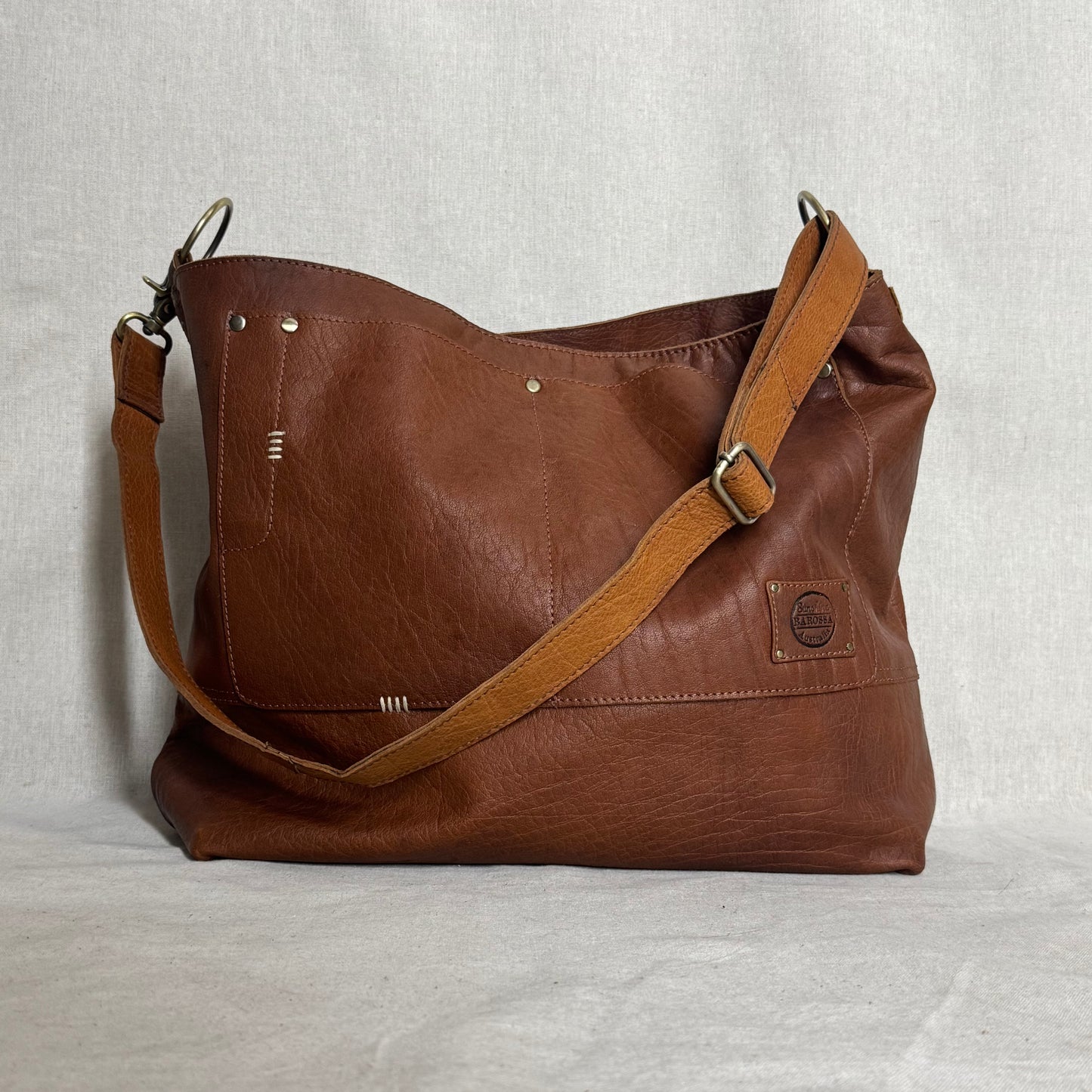 The Big Soft Vintage Tan Slouch/Tote