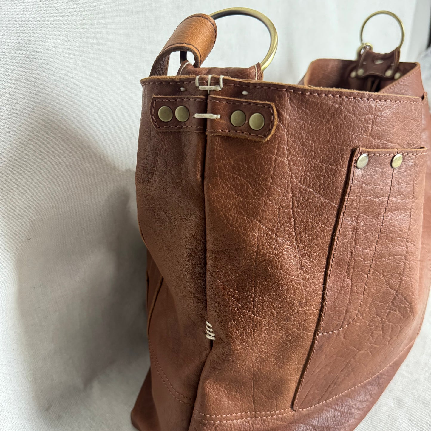 The Big Soft Vintage Tan Slouch/Tote