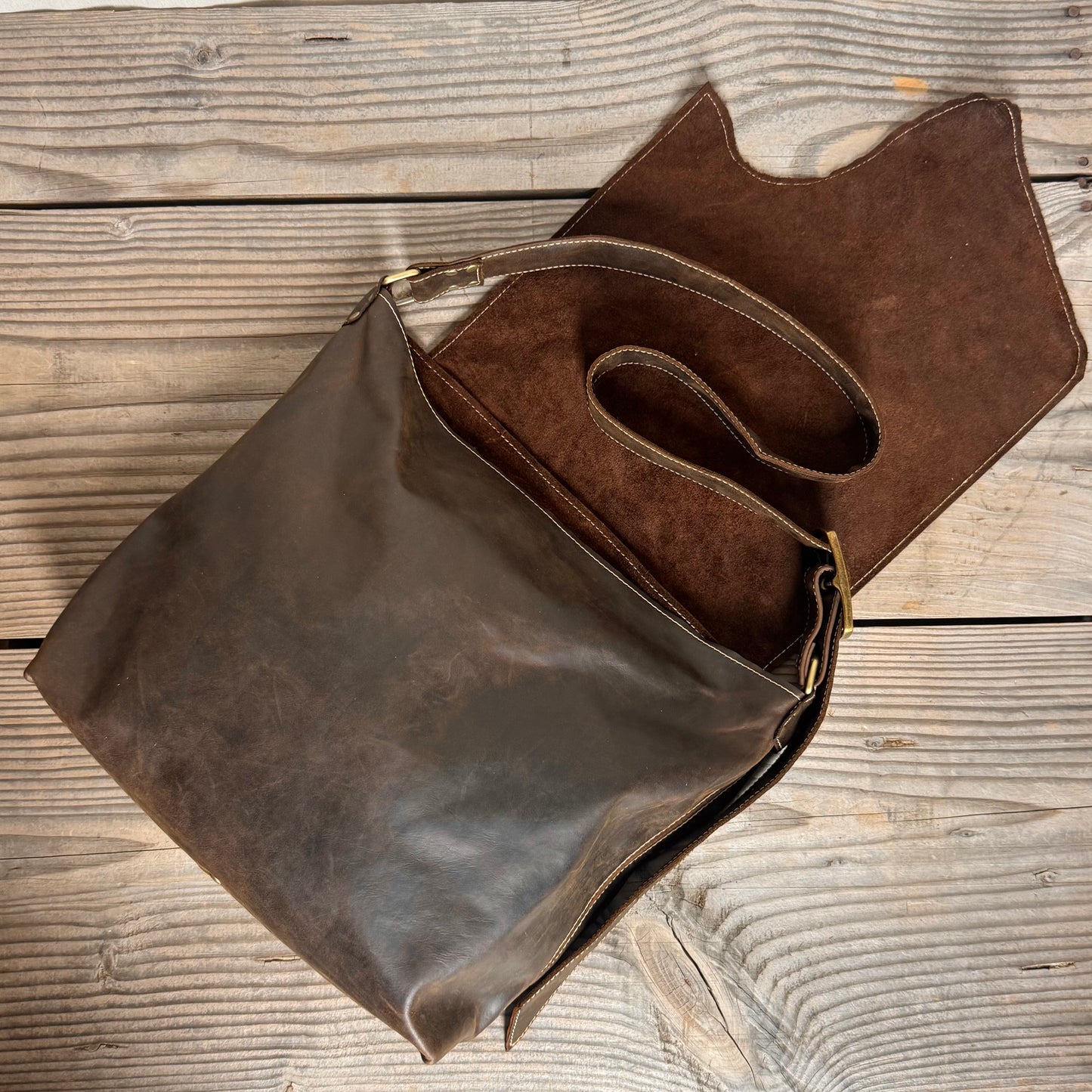 The Large Soft Vintage Chocolate Slouch